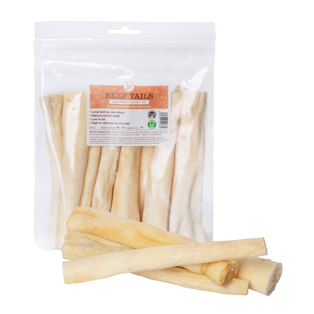 JR Beef Tails Natural Long Lasting Dog Chews 250g